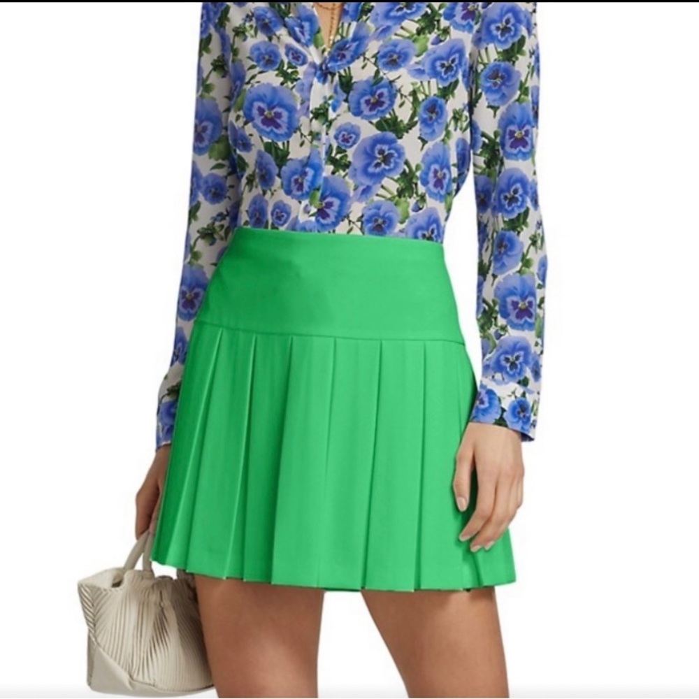 Alive & Olivia Emilie Box-Pleat Mini Skirt